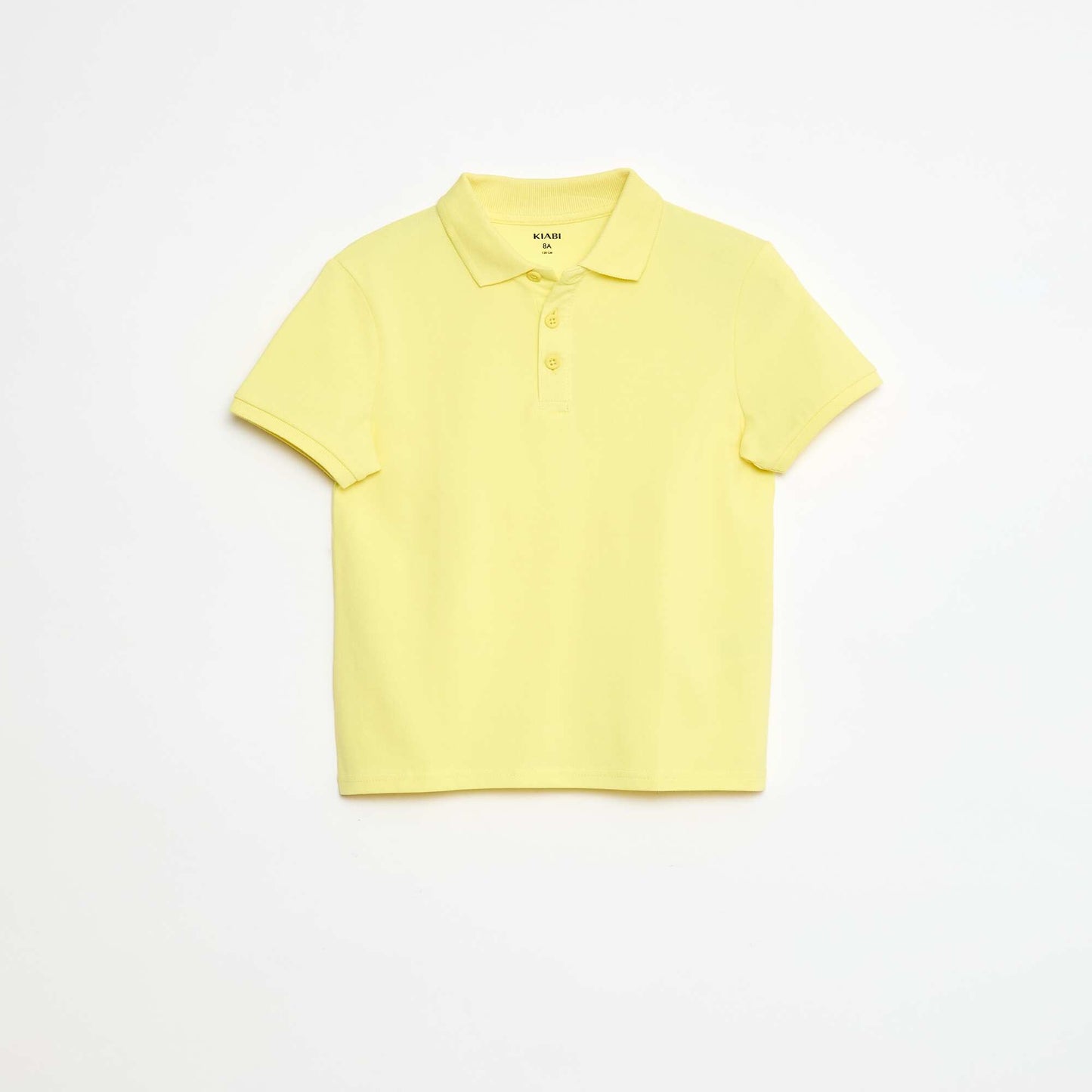 Polo uni en maille piquée JAUNE