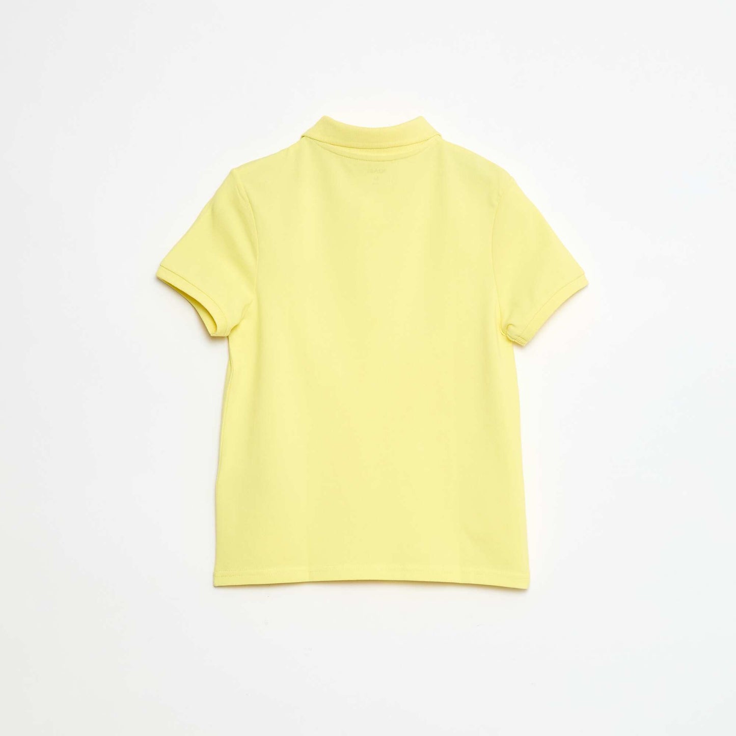 Polo uni en maille piquée JAUNE