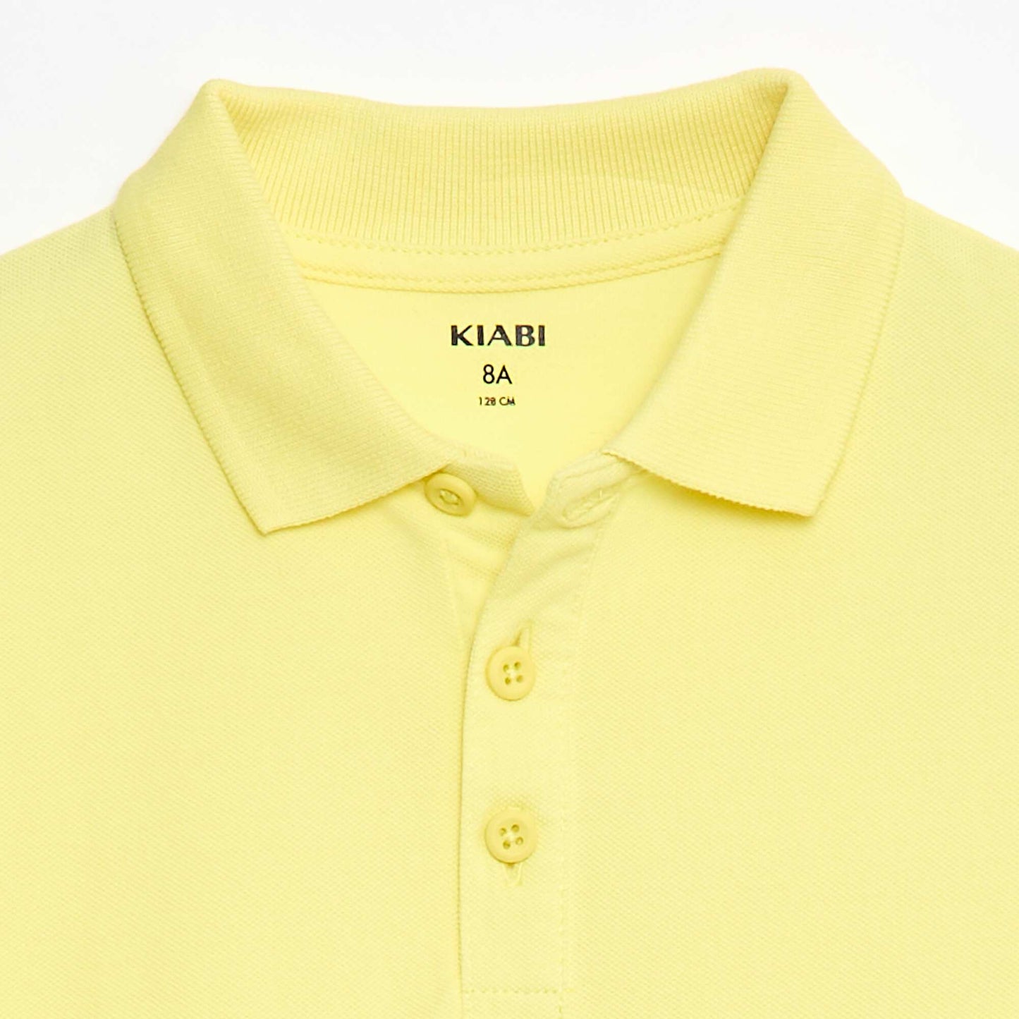 Polo uni en maille piquée JAUNE