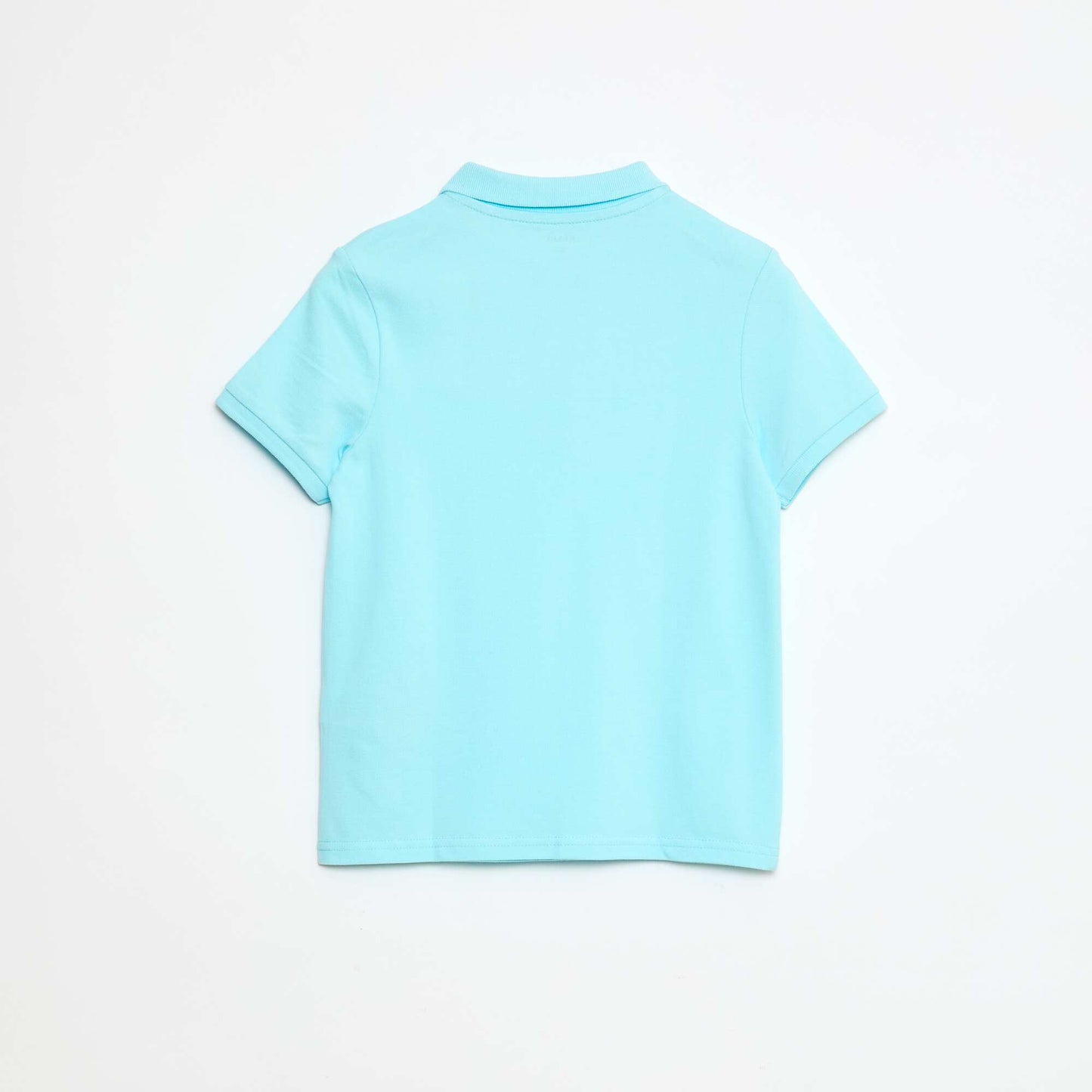 Polo uni en maille piquée BLEU