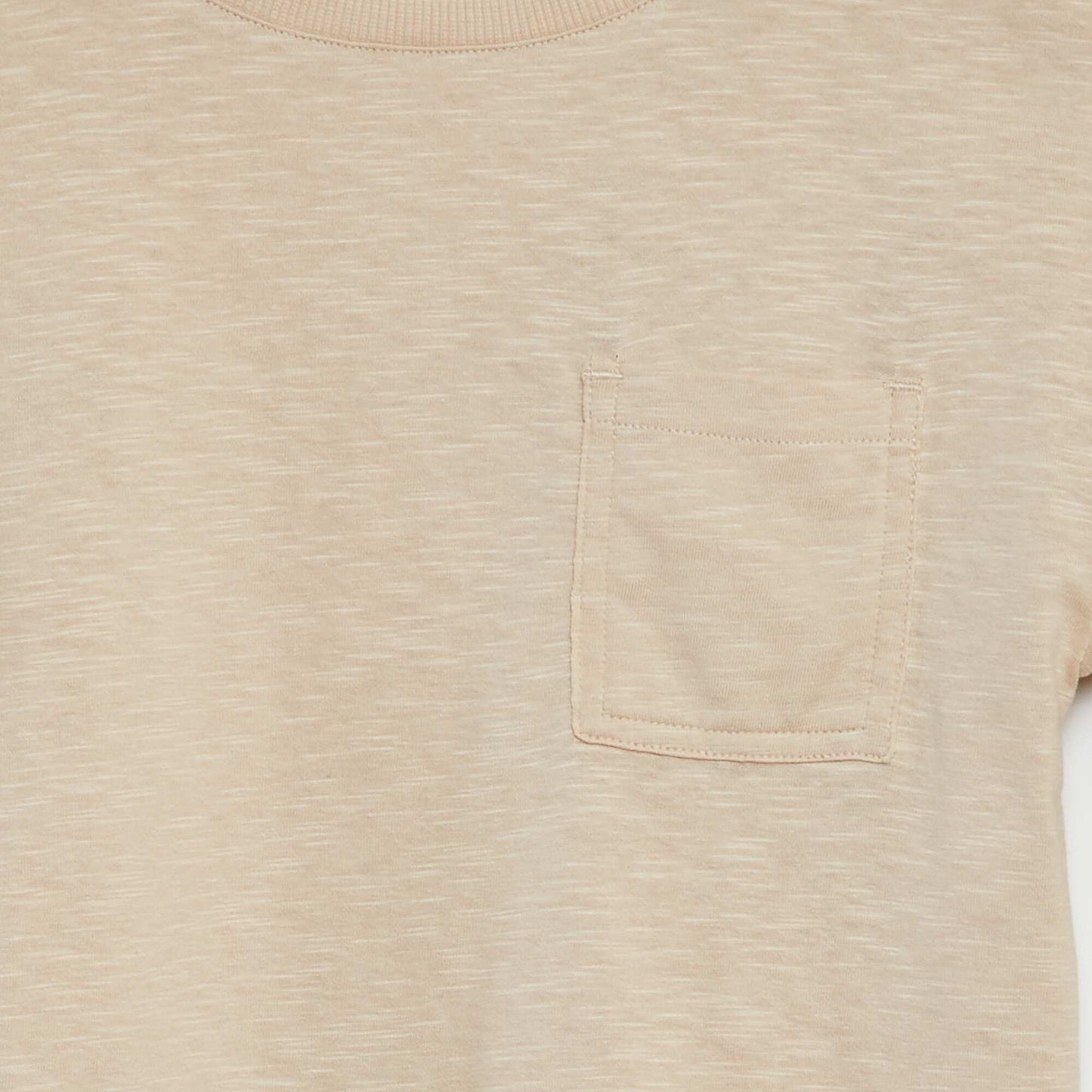 T-shirt oversize uni avec poche BEIGE