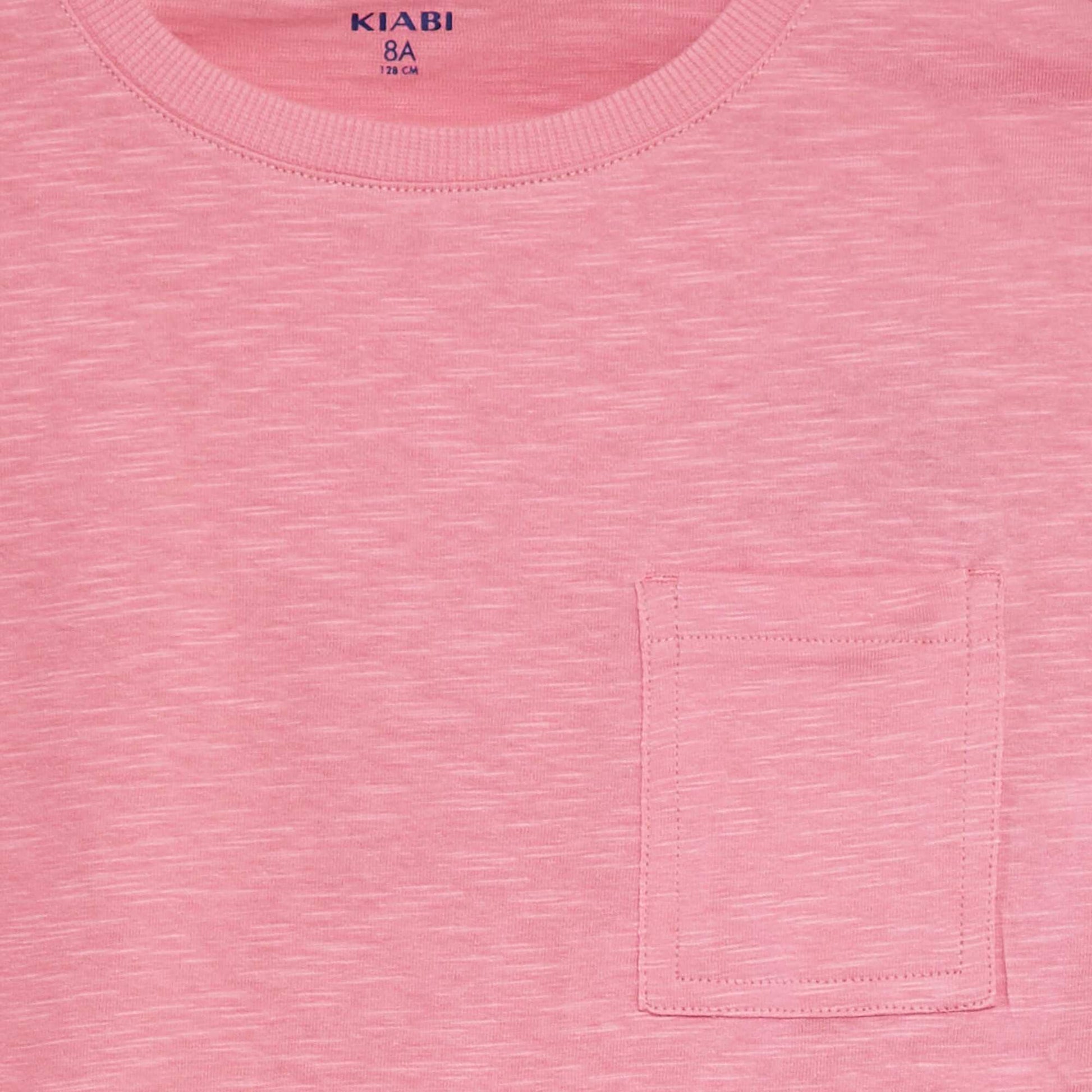 T-shirt oversize uni avec poche ROSE