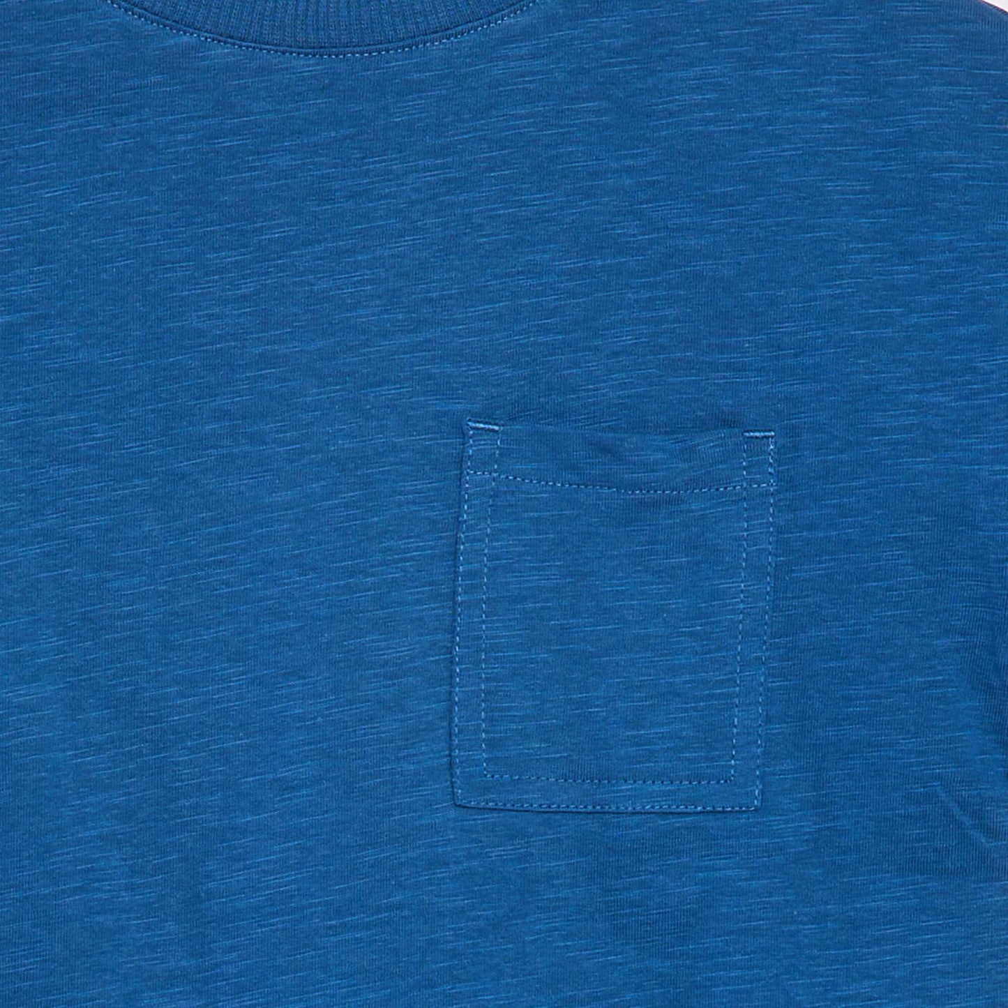 T-shirt oversize uni avec poche BLEU