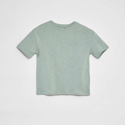 T-shirt oversize uni avec poche VERT