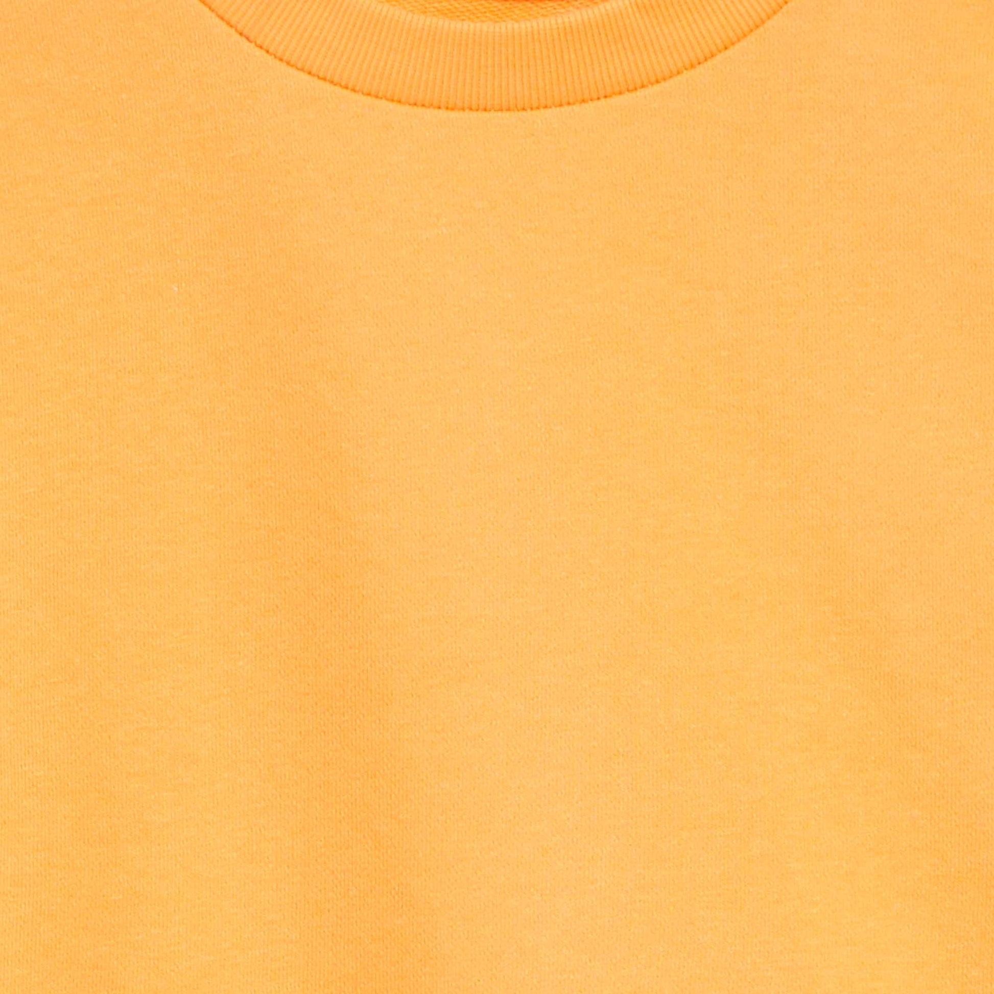 Sweat uni à col rond en french terry ORANGE