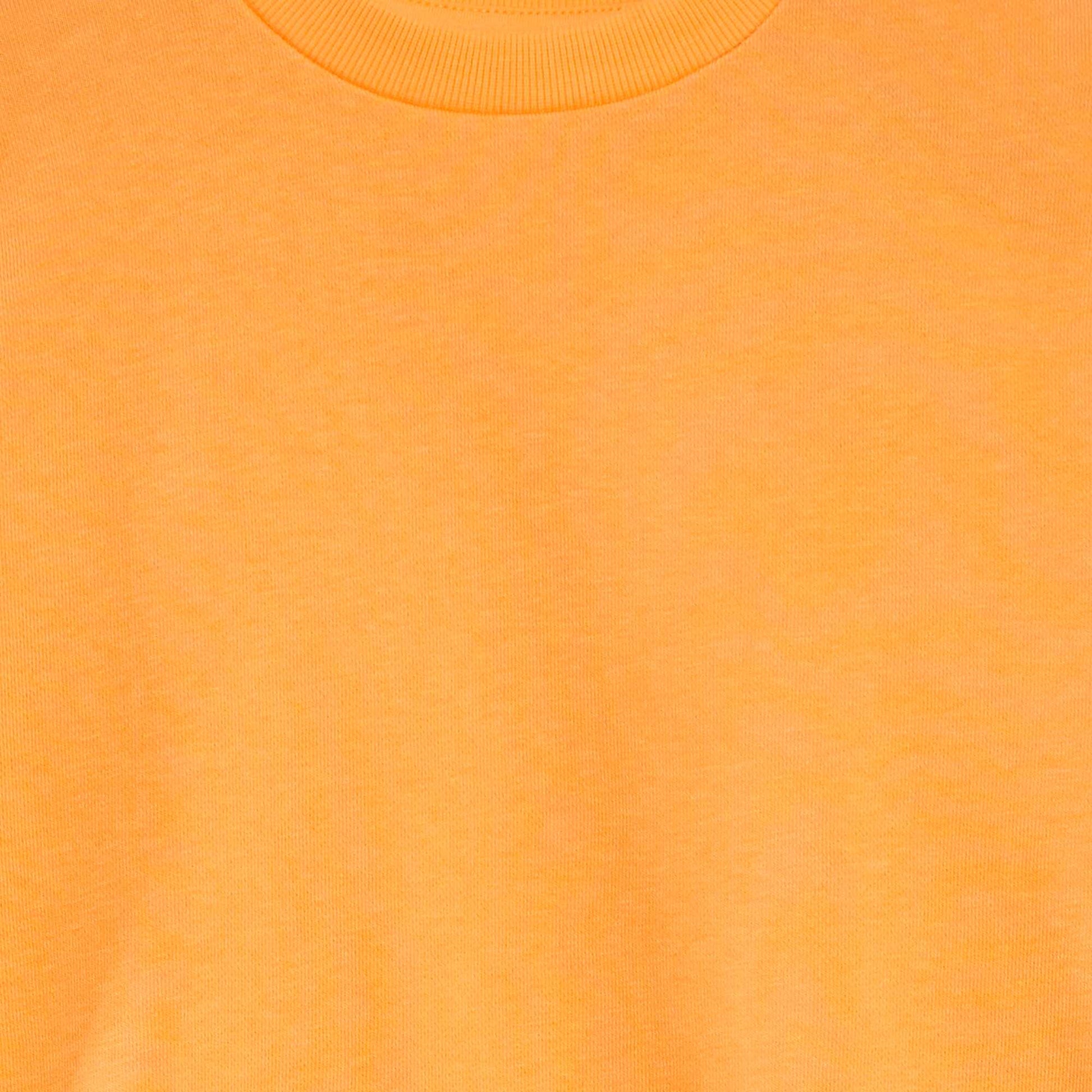 Sweat uni à col rond en french terry ORANGE