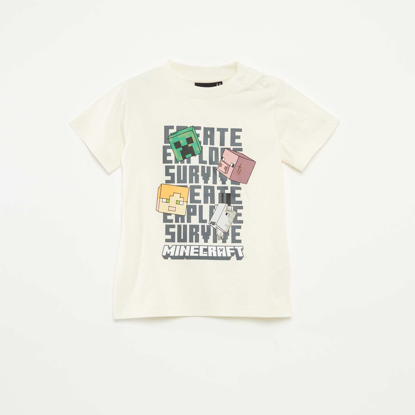 T-shirt à manches courtes 'Minecraft' - So Easy BLANC