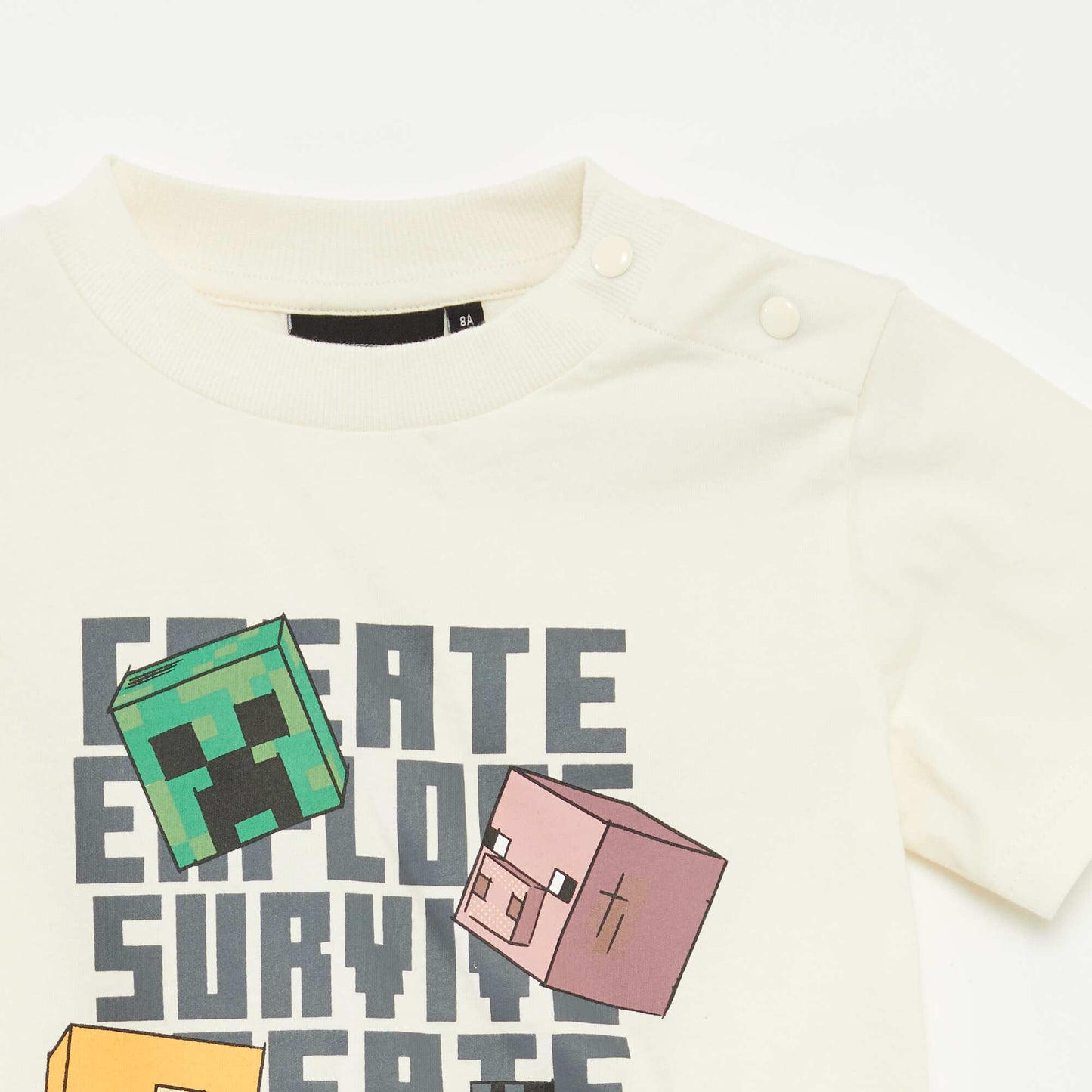 T-shirt à manches courtes 'Minecraft' - So Easy BLANC