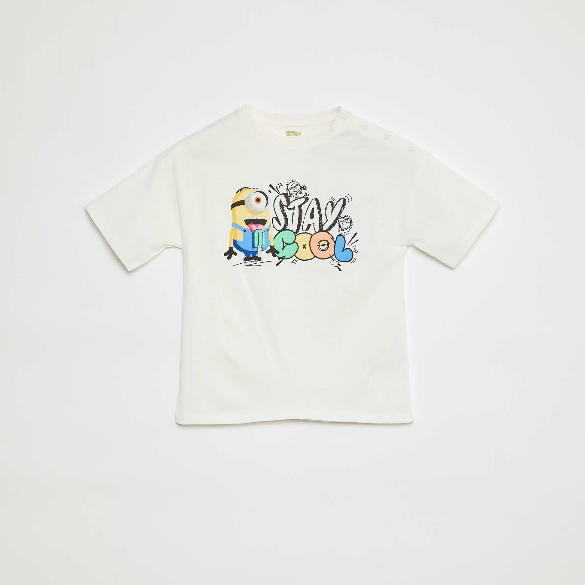 Tee-shirt imprimé 'Les Minions' manches courtes - So Easy BLANC