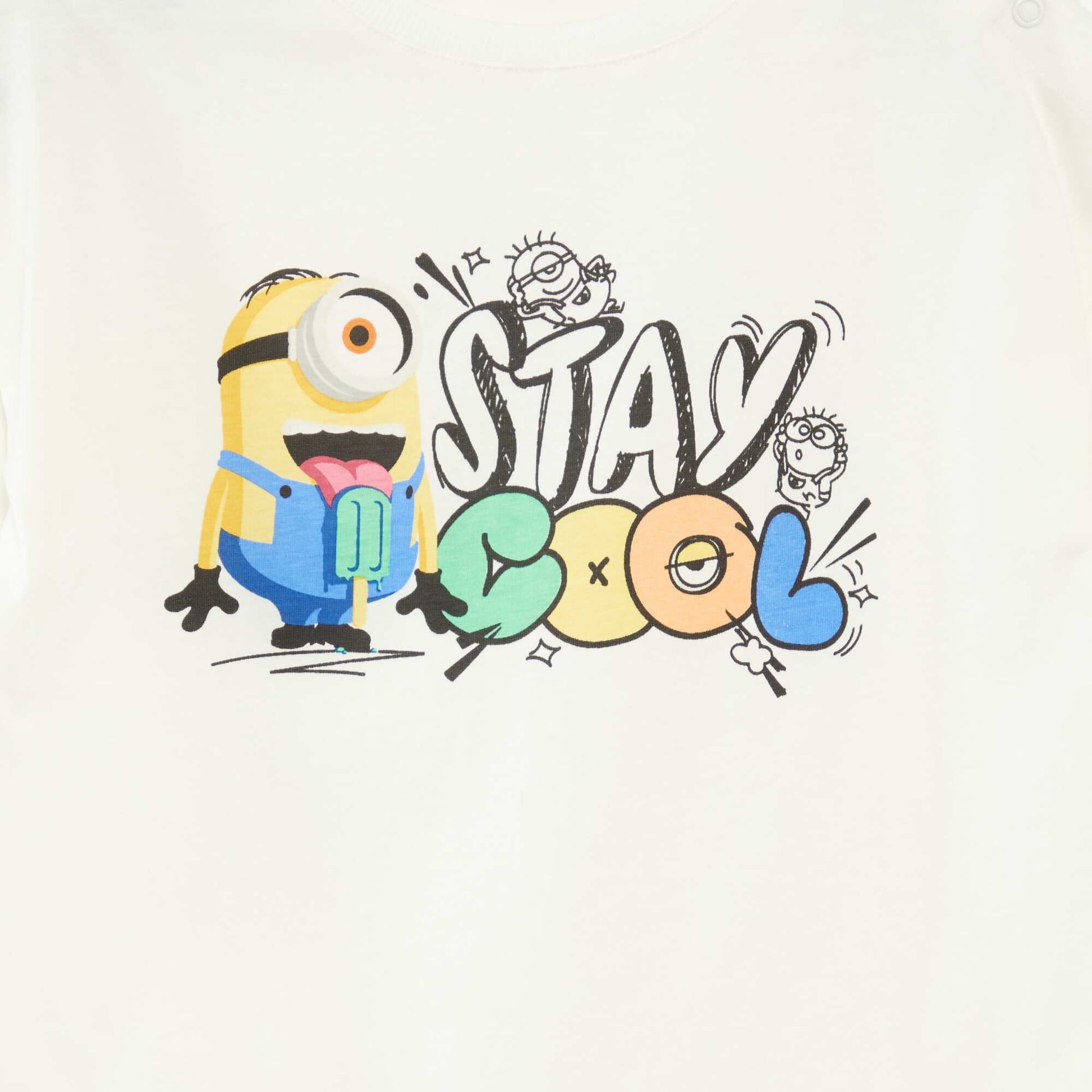 Tee-shirt imprimé 'Les Minions' manches courtes - So Easy BLANC