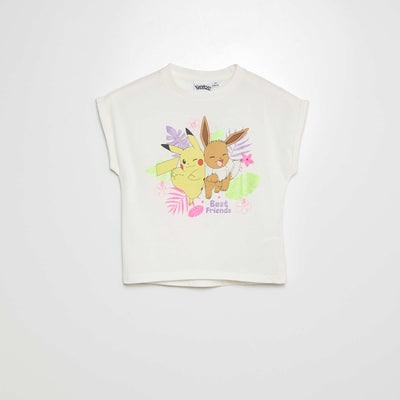 T-shirt à manches courtes 'Pokémon' BLANC