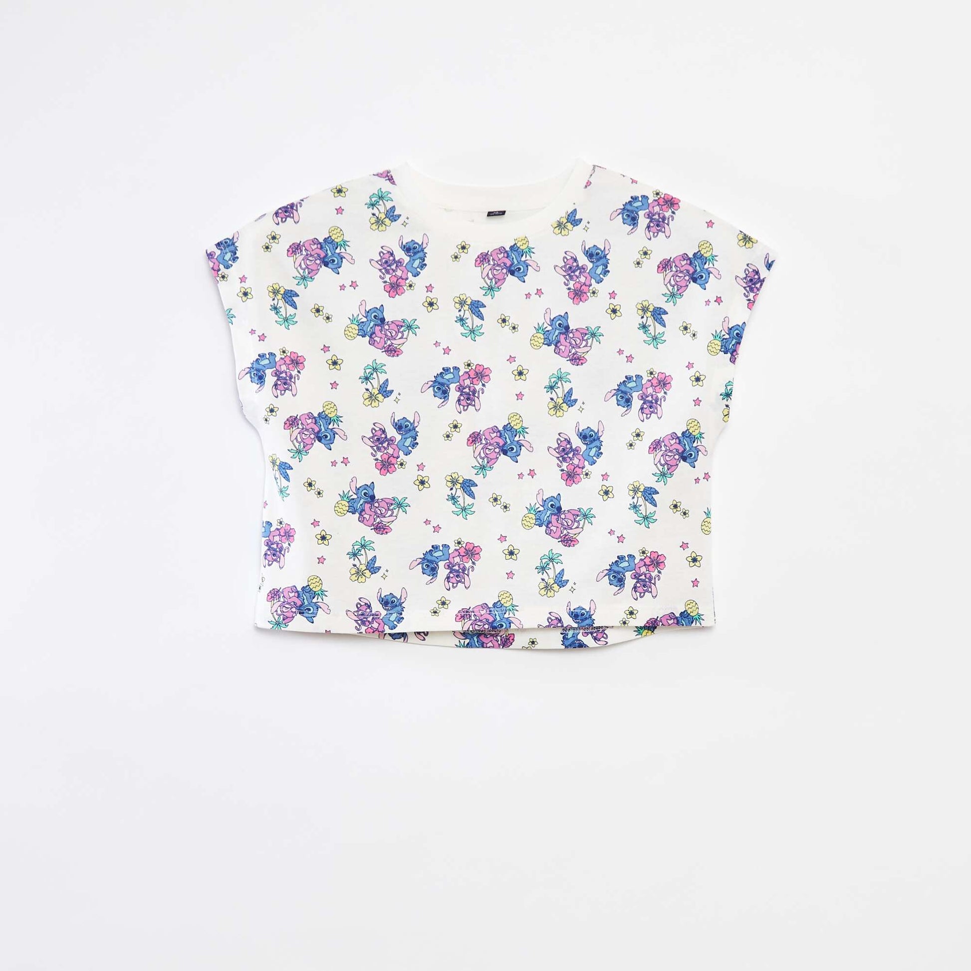 Tee-shirt manches courtes 'Stitch' BLANC