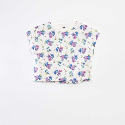 Tee-shirt manches courtes 'Stitch' BLANC