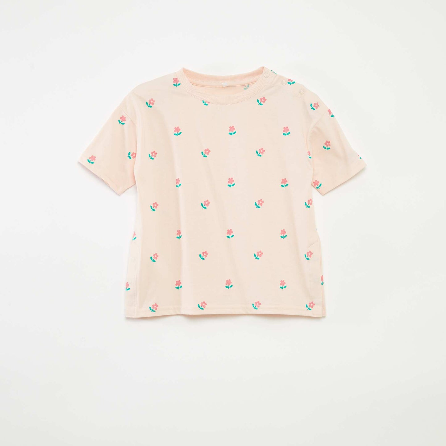 T-shirt à motif ouverture pressionnée à l'épaule - So Easy ROSE