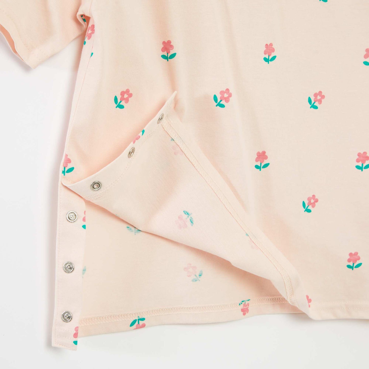 T-shirt à motif ouverture pressionnée à l'épaule - So Easy ROSE