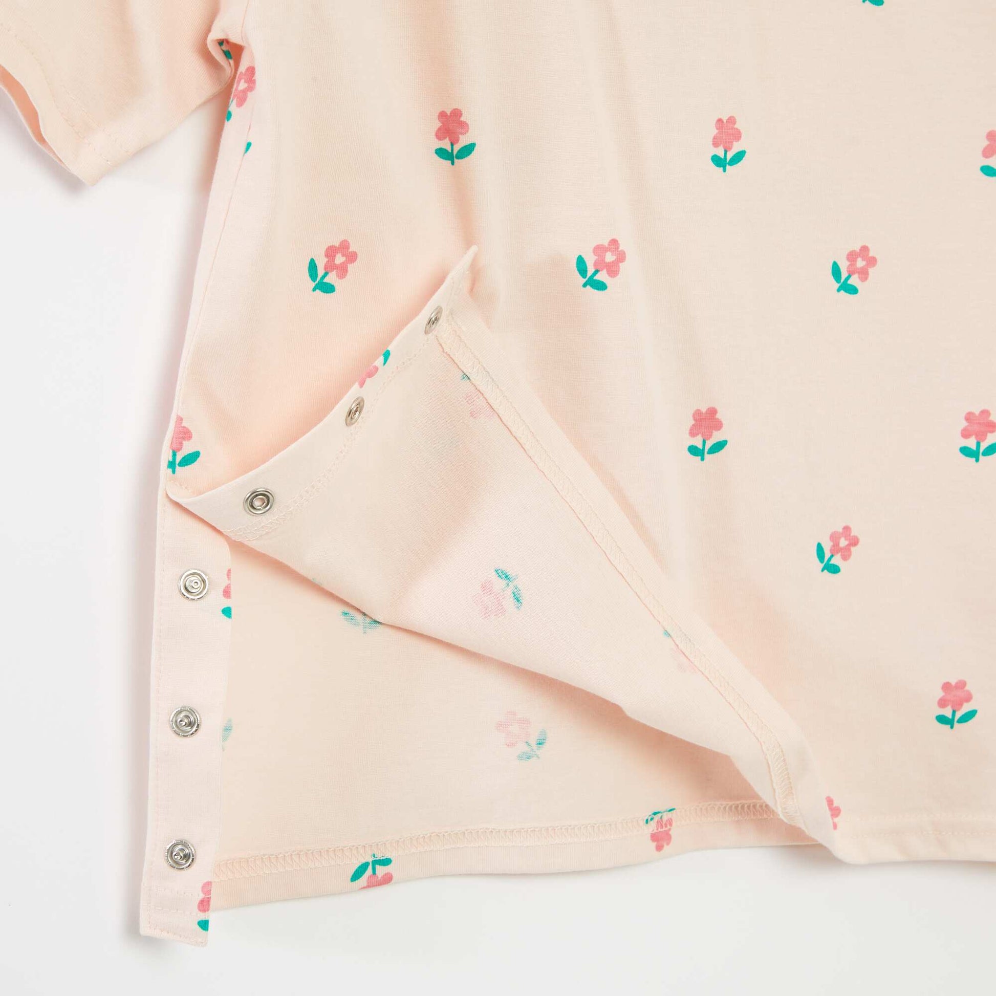 T-shirt à motif ouverture pressionnée à l'épaule - So Easy ROSE