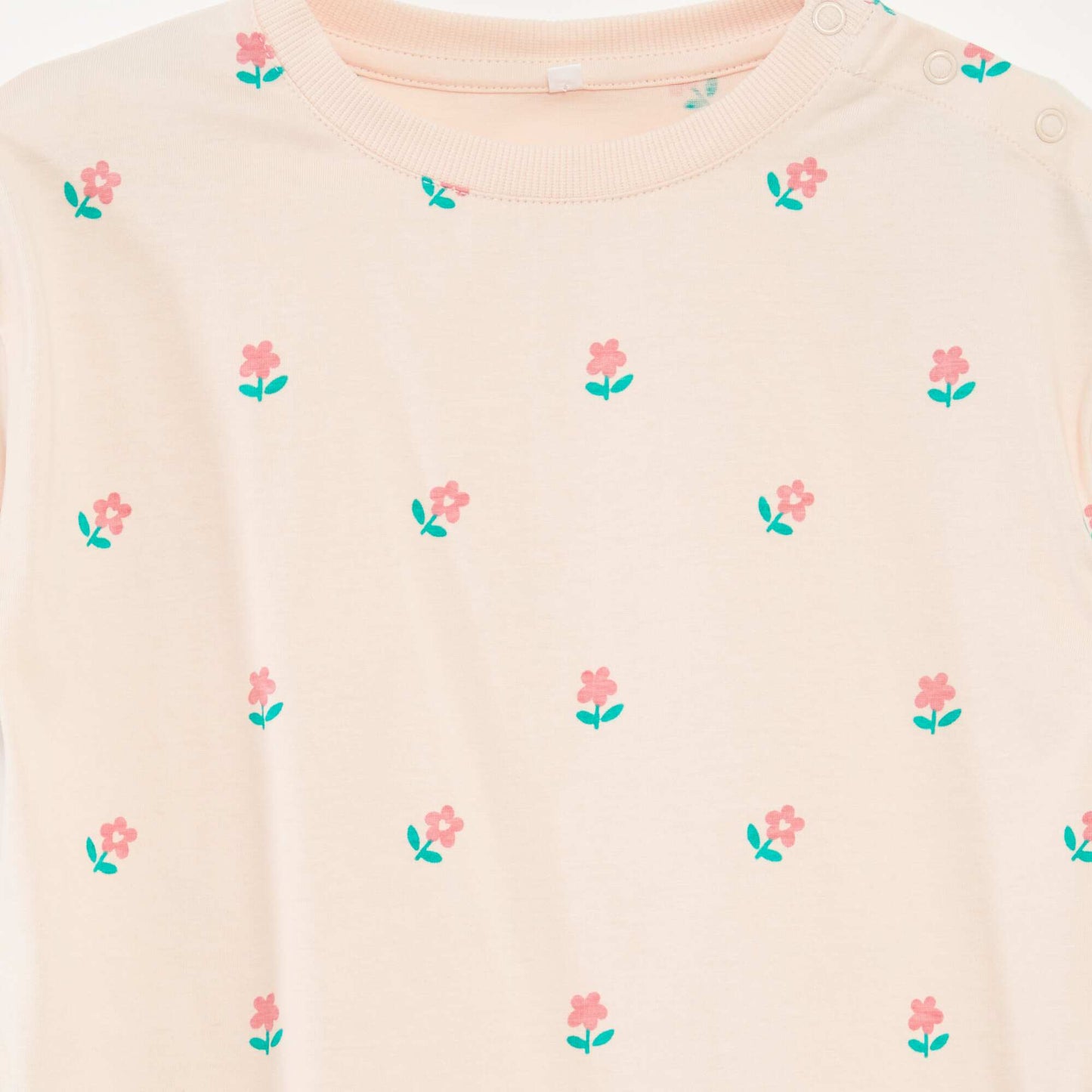 T-shirt à motif ouverture pressionnée à l'épaule - So Easy ROSE