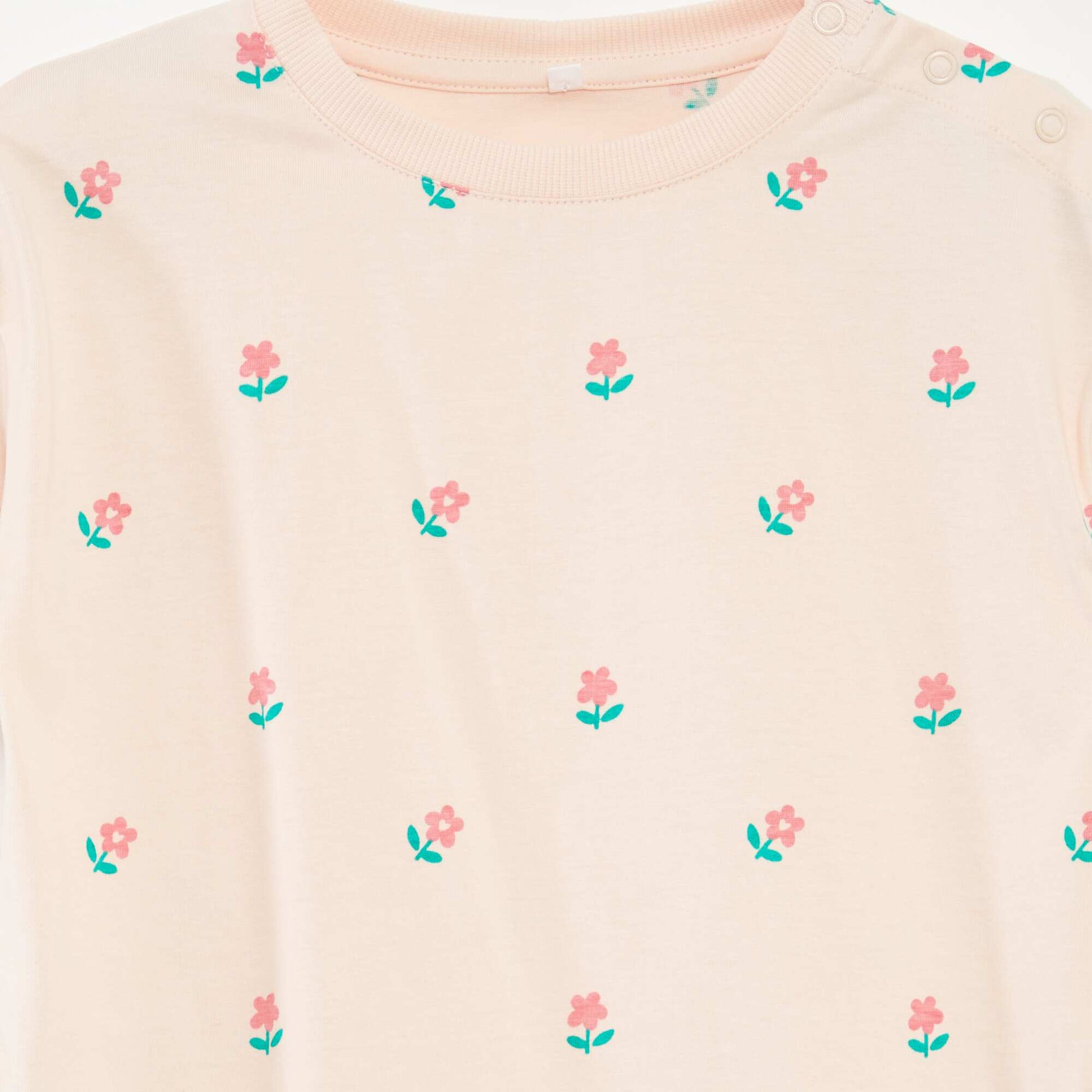 T-shirt à motif ouverture pressionnée à l'épaule - So Easy ROSE