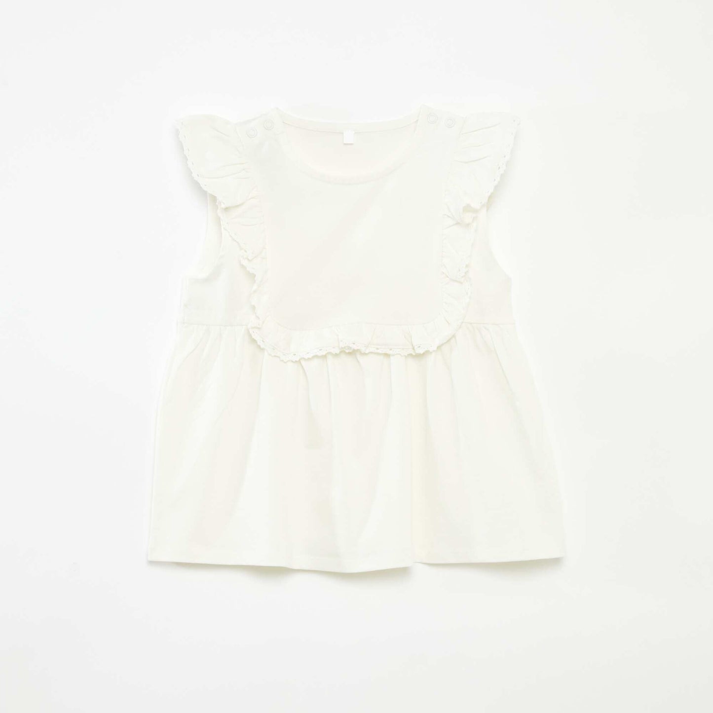 T-shirt sans manches avec volants - So Easy BLANC