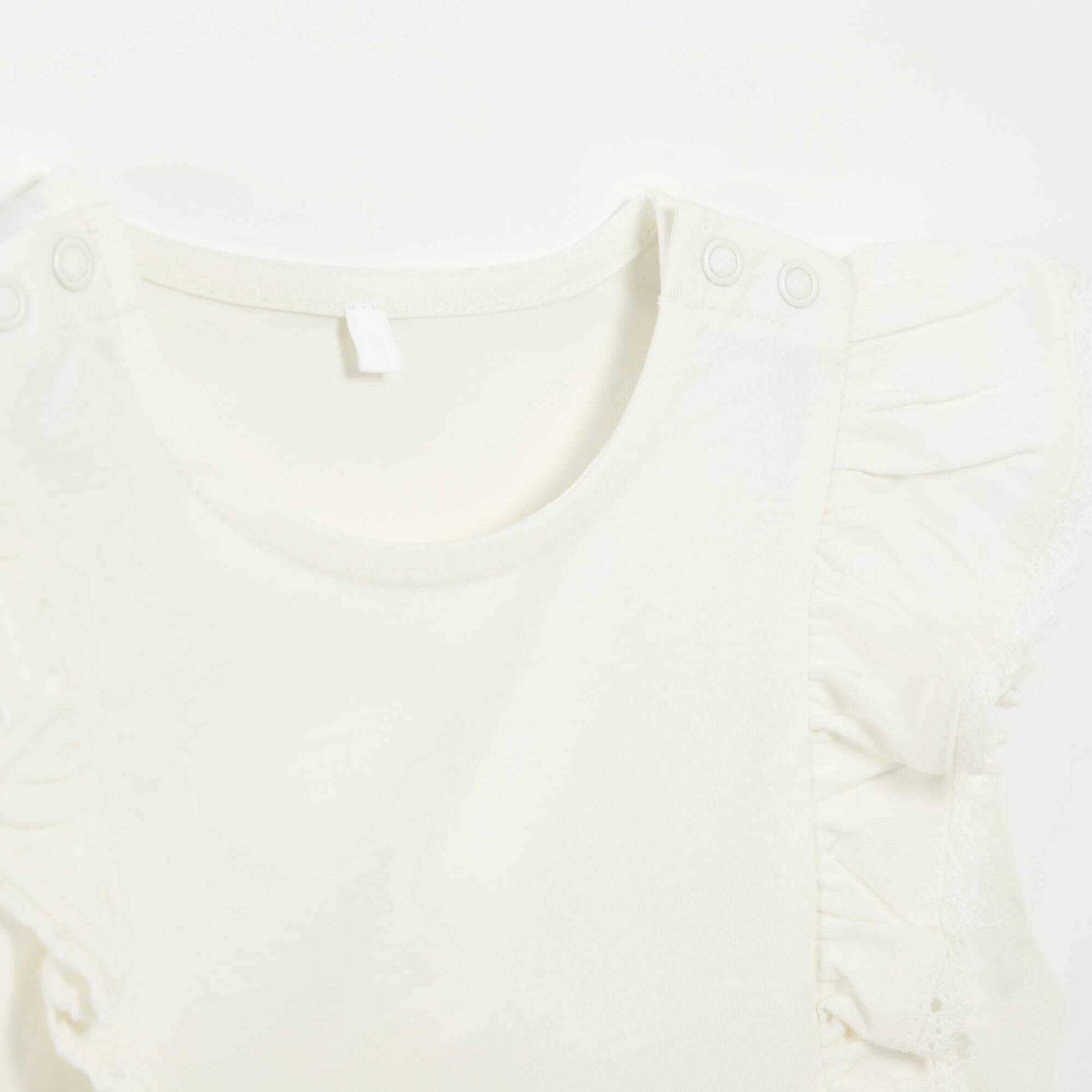 T-shirt sans manches avec volants - So Easy BLANC