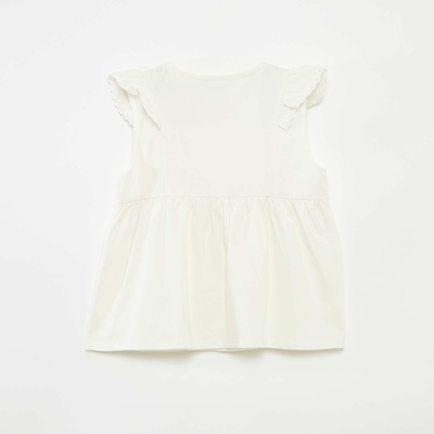 T-shirt sans manches avec volants - So Easy BLANC