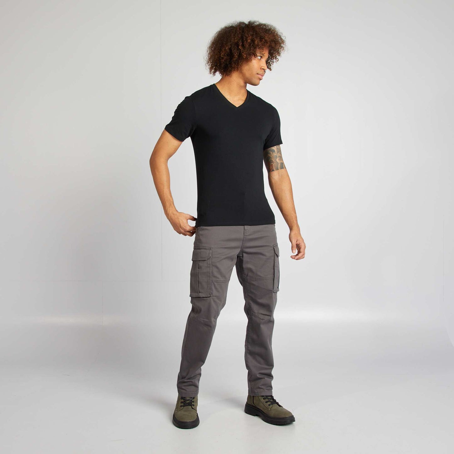 Tee-shirt regular stretch NOIR
