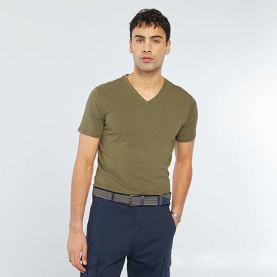 Tee-shirt regular stretch KAKI