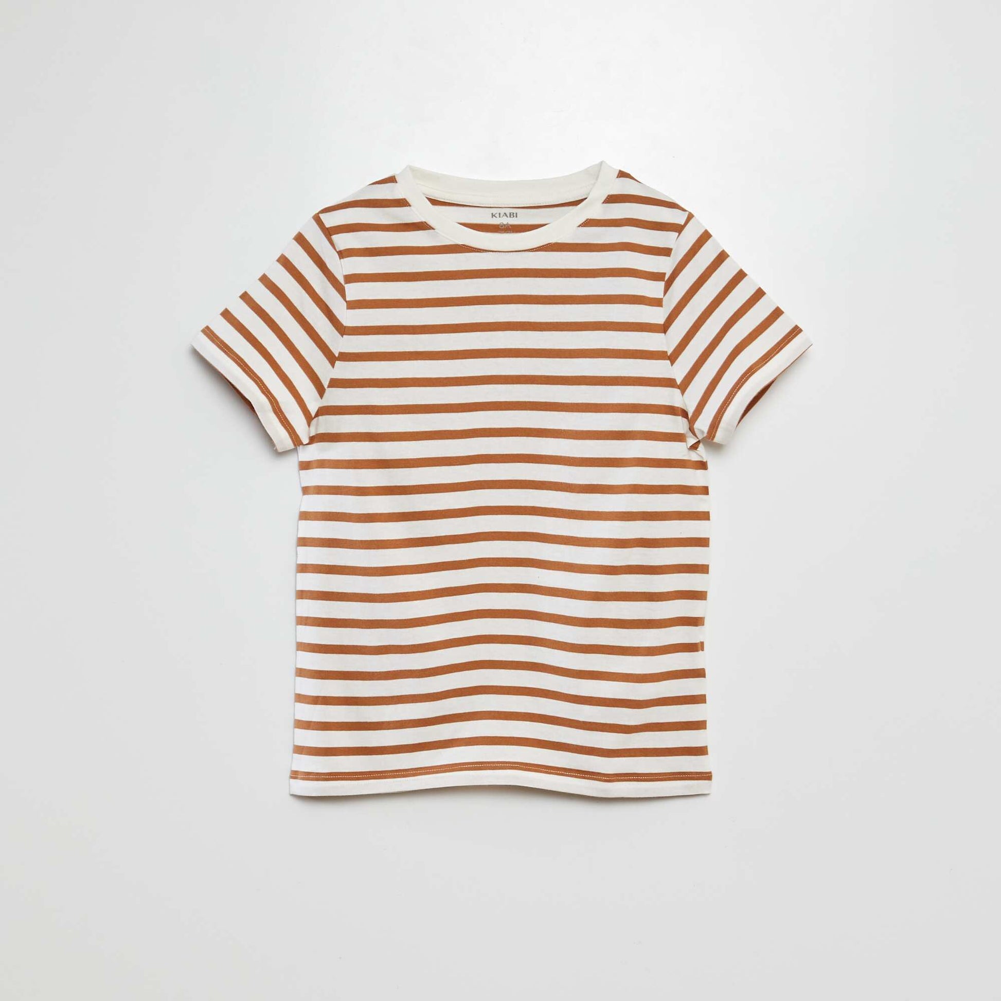 T-shirt manches courtes à motif MARRON
