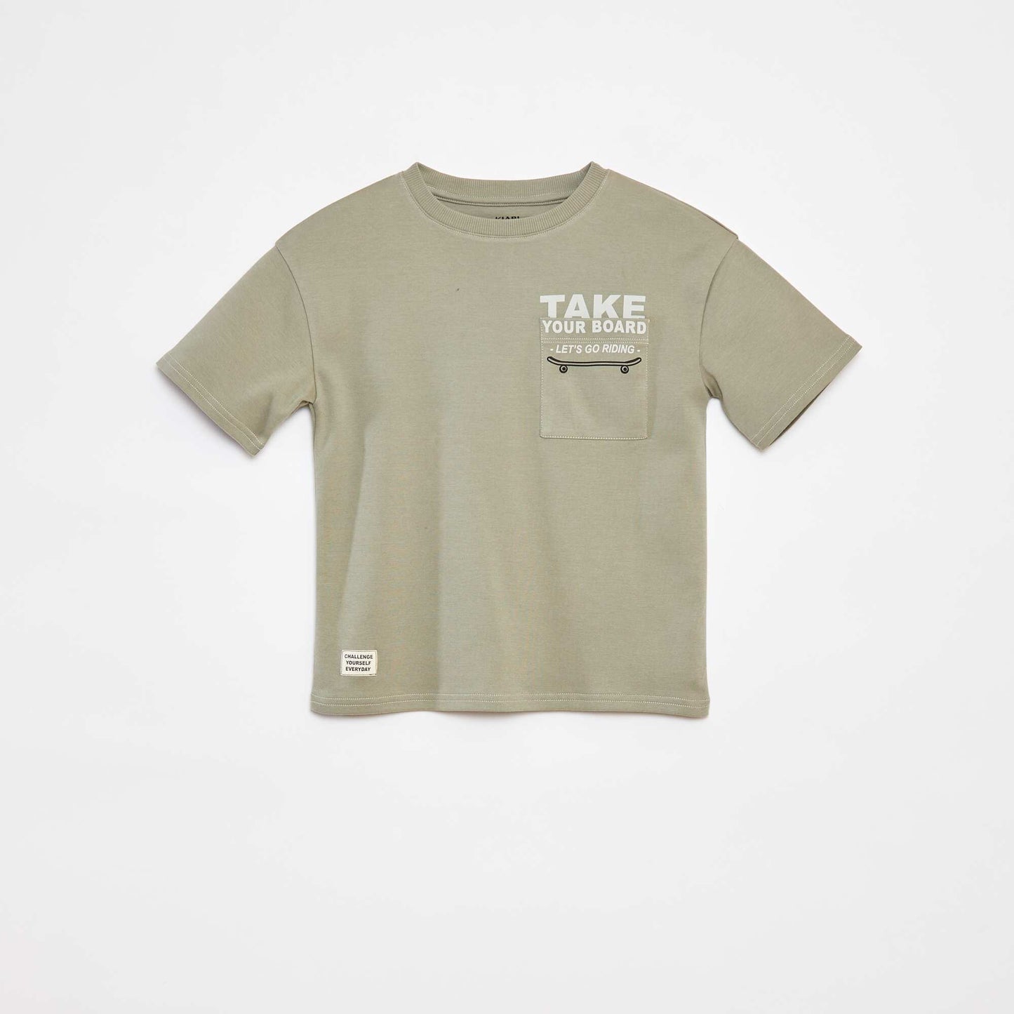 T-shirt avec poche imprimée - cradle to cradle VERT