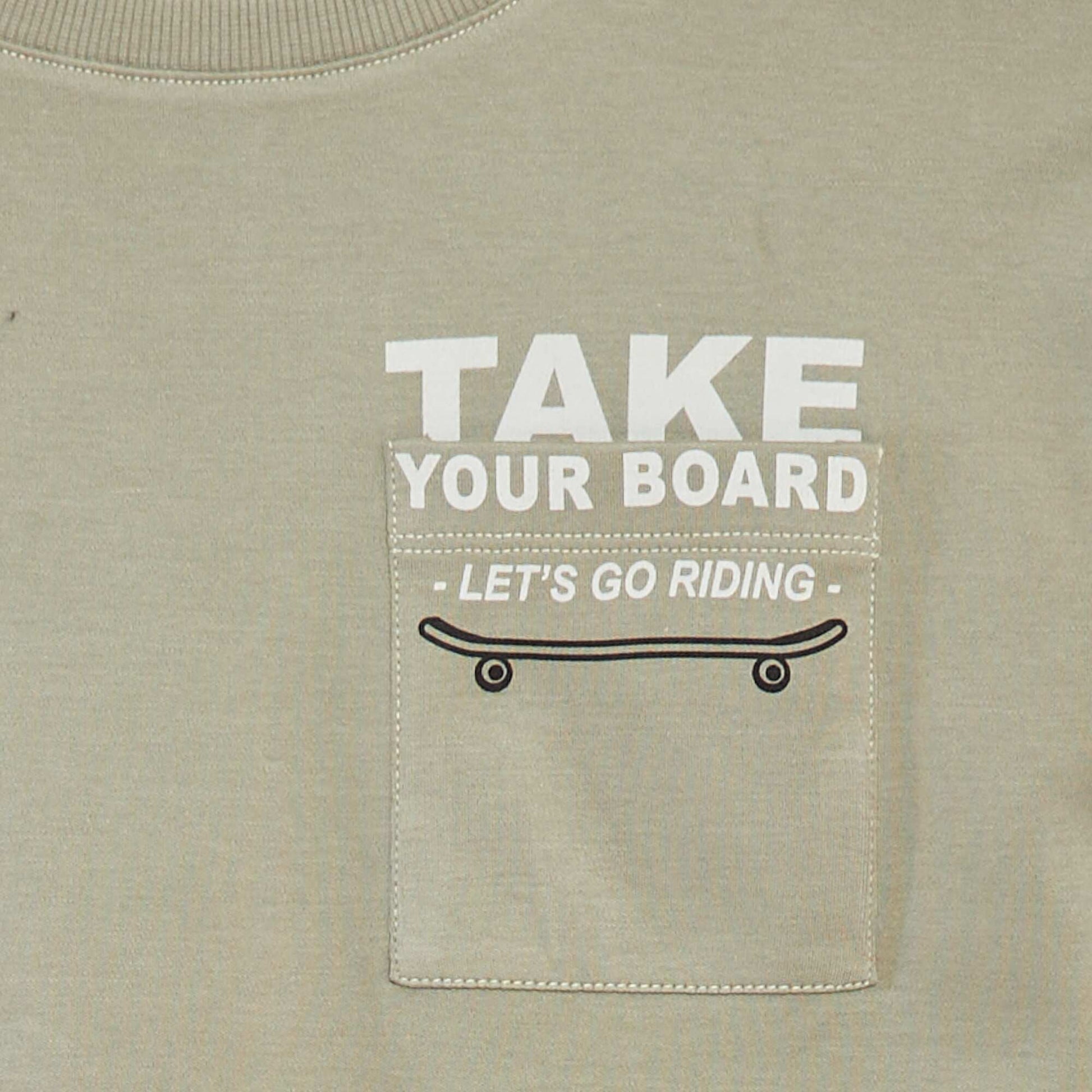 T-shirt avec poche imprimée - cradle to cradle VERT