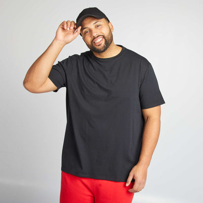 T-shirt uni manches courtes NOIR
