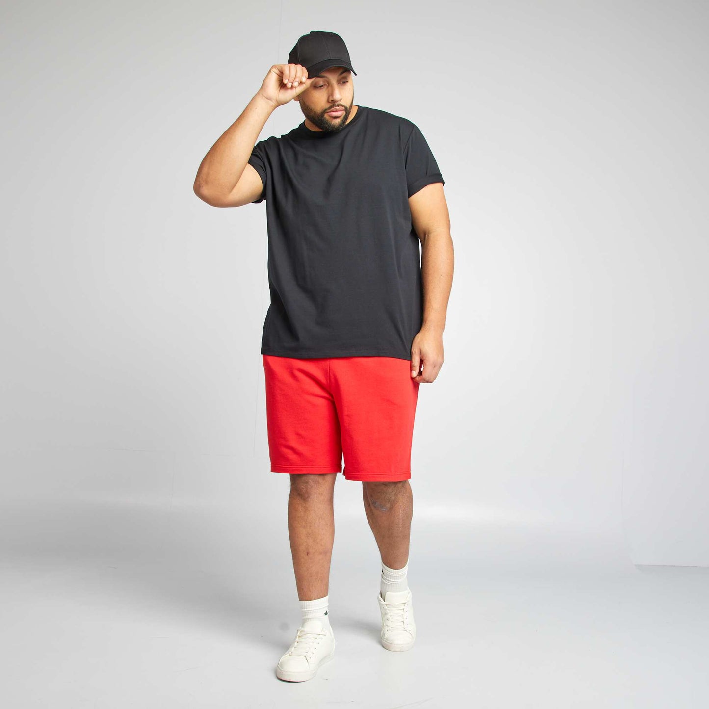T-shirt uni manches courtes NOIR