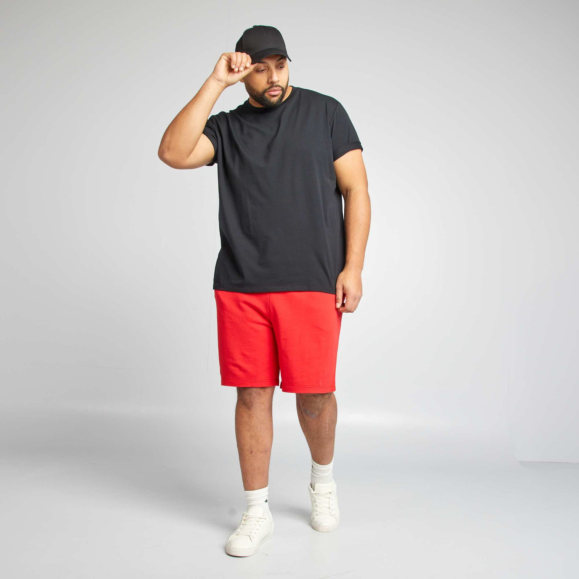 T-shirt uni manches courtes NOIR
