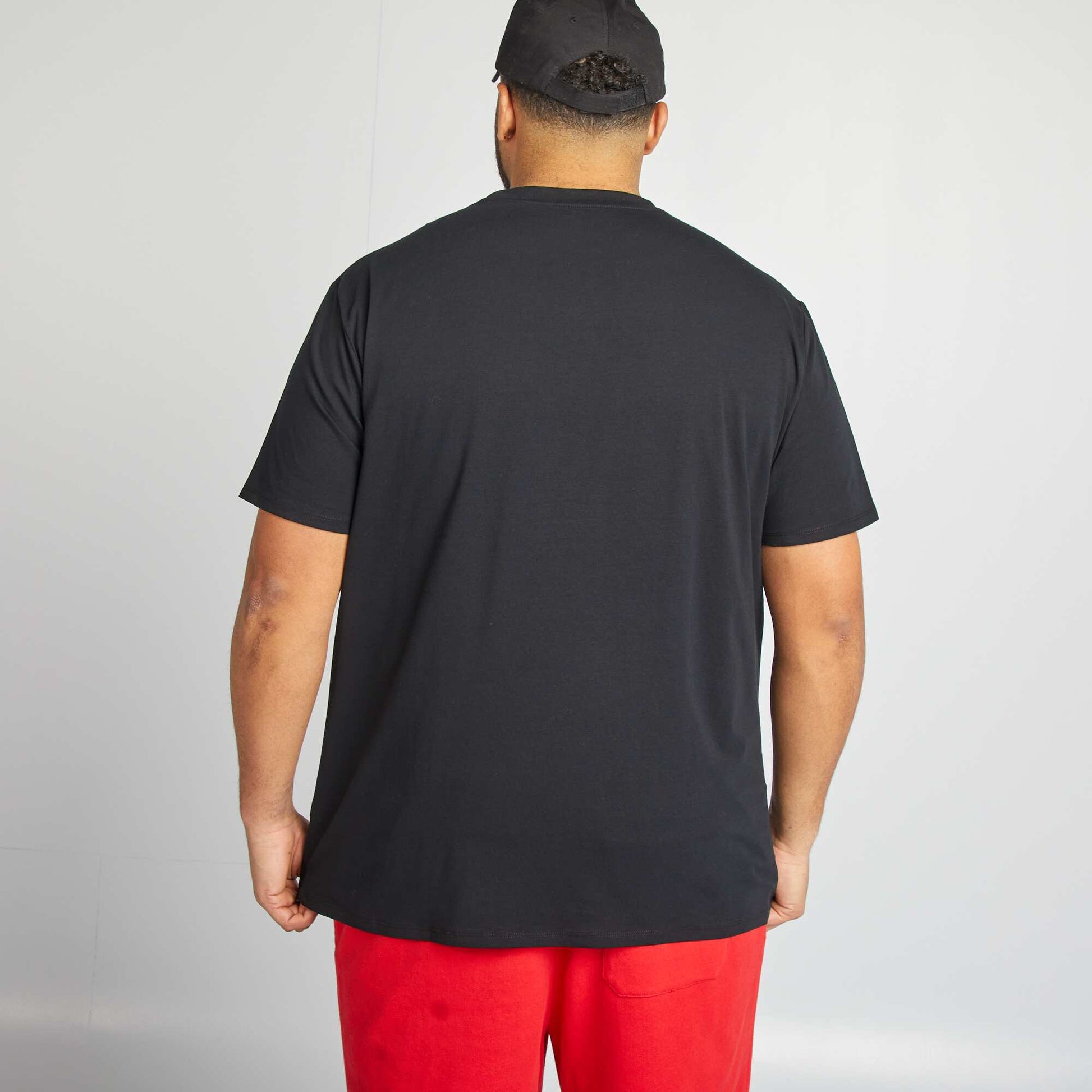 T-shirt uni manches courtes NOIR