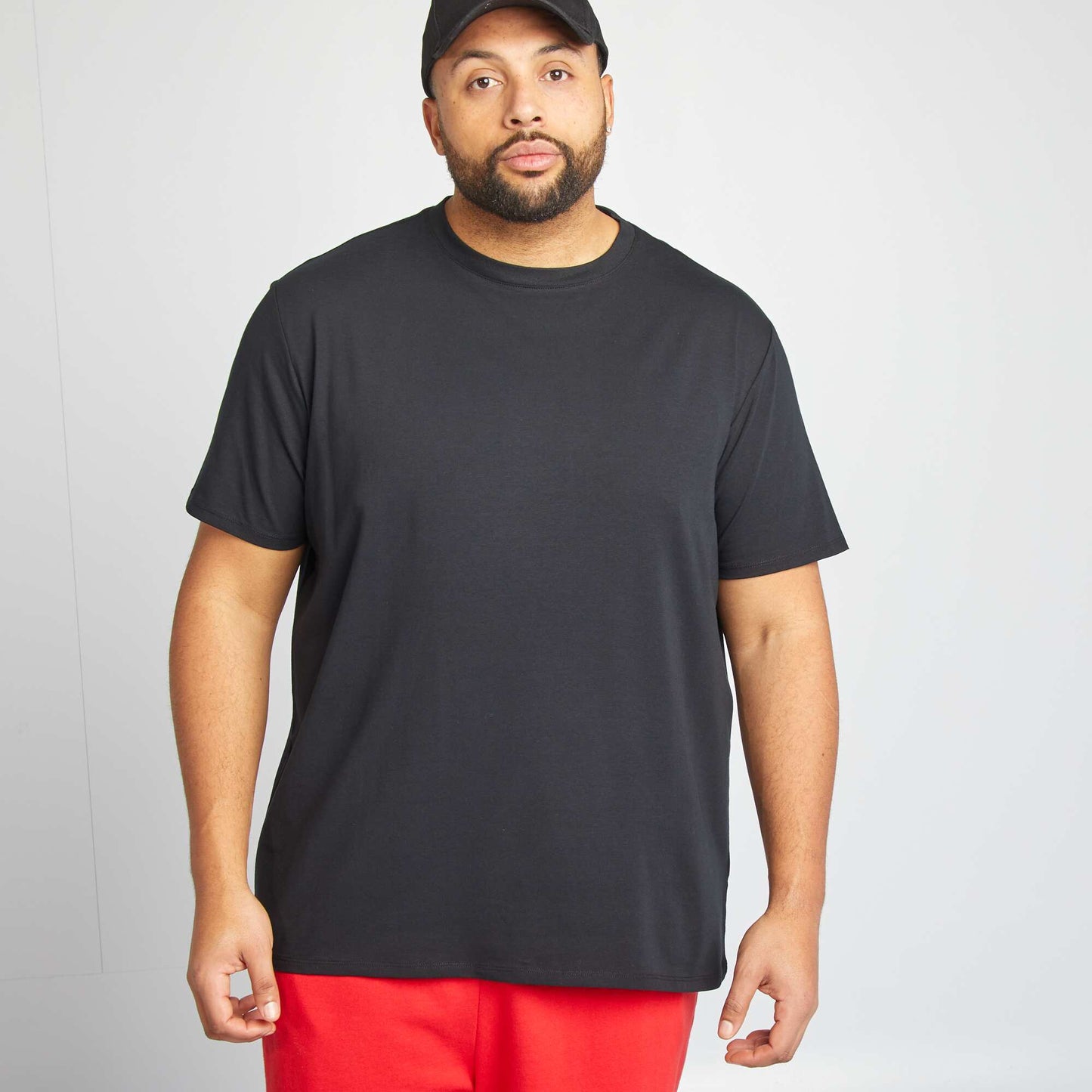 T-shirt uni manches courtes NOIR