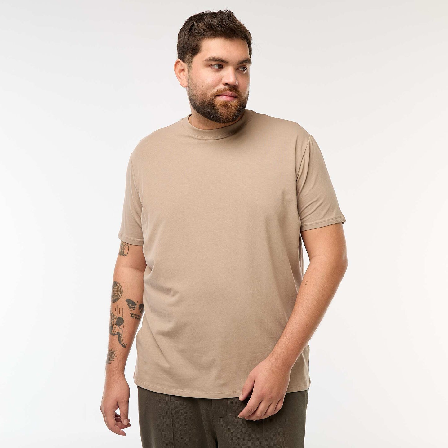 T-shirt uni manches courtes BEIGE