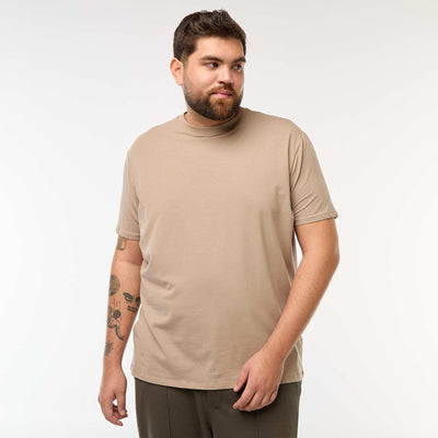 T-shirt uni manches courtes BEIGE