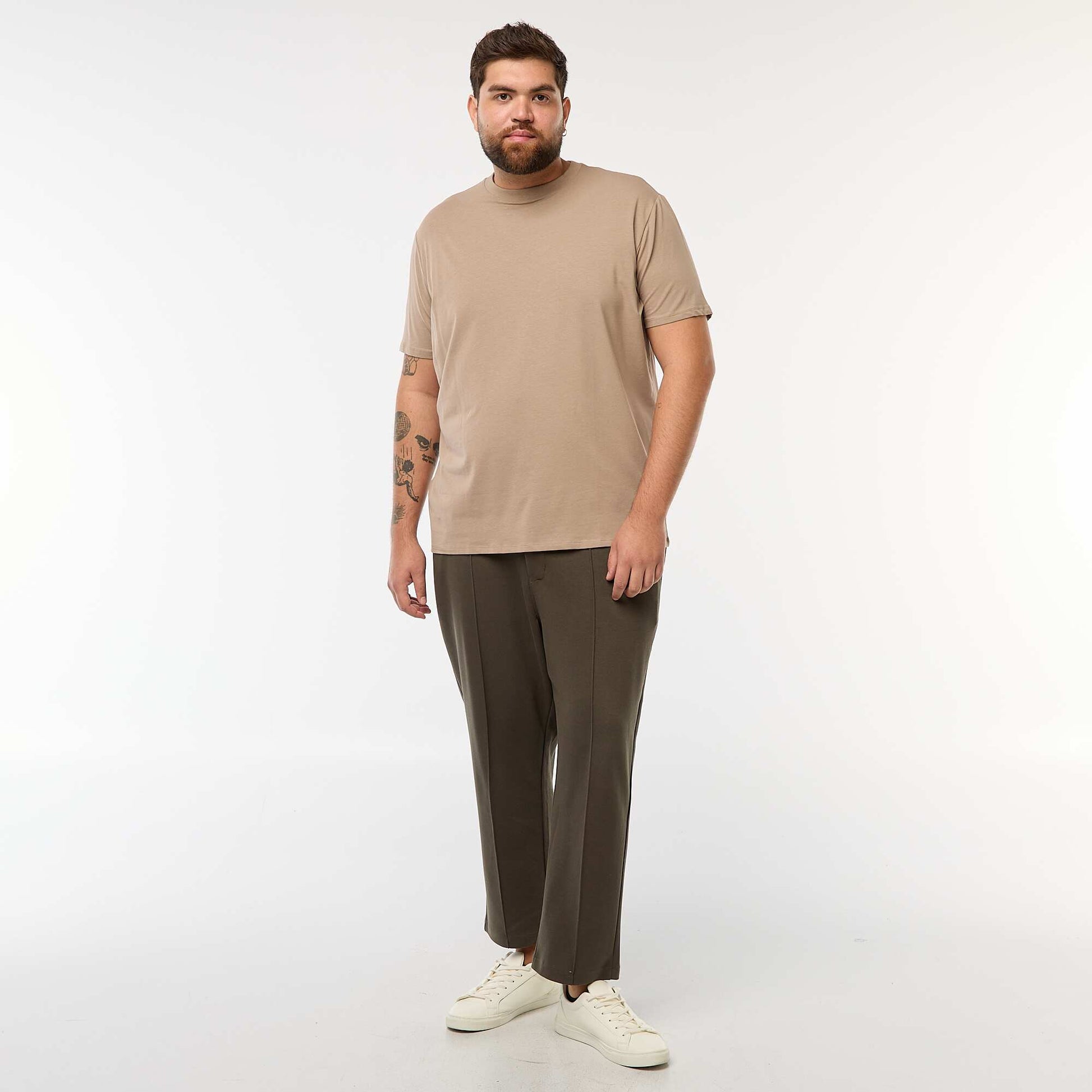 T-shirt uni manches courtes BEIGE