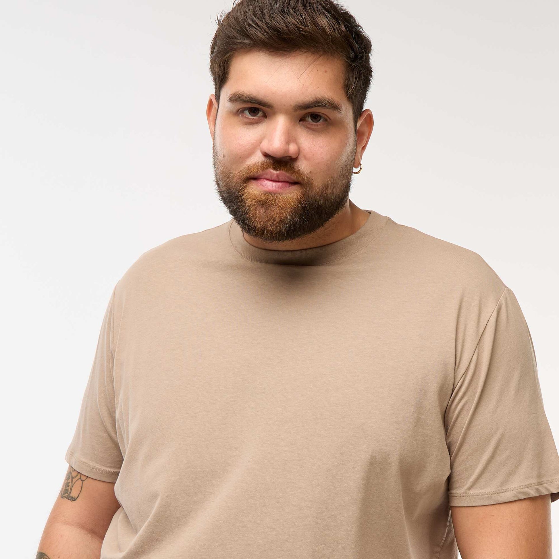 T-shirt uni manches courtes BEIGE