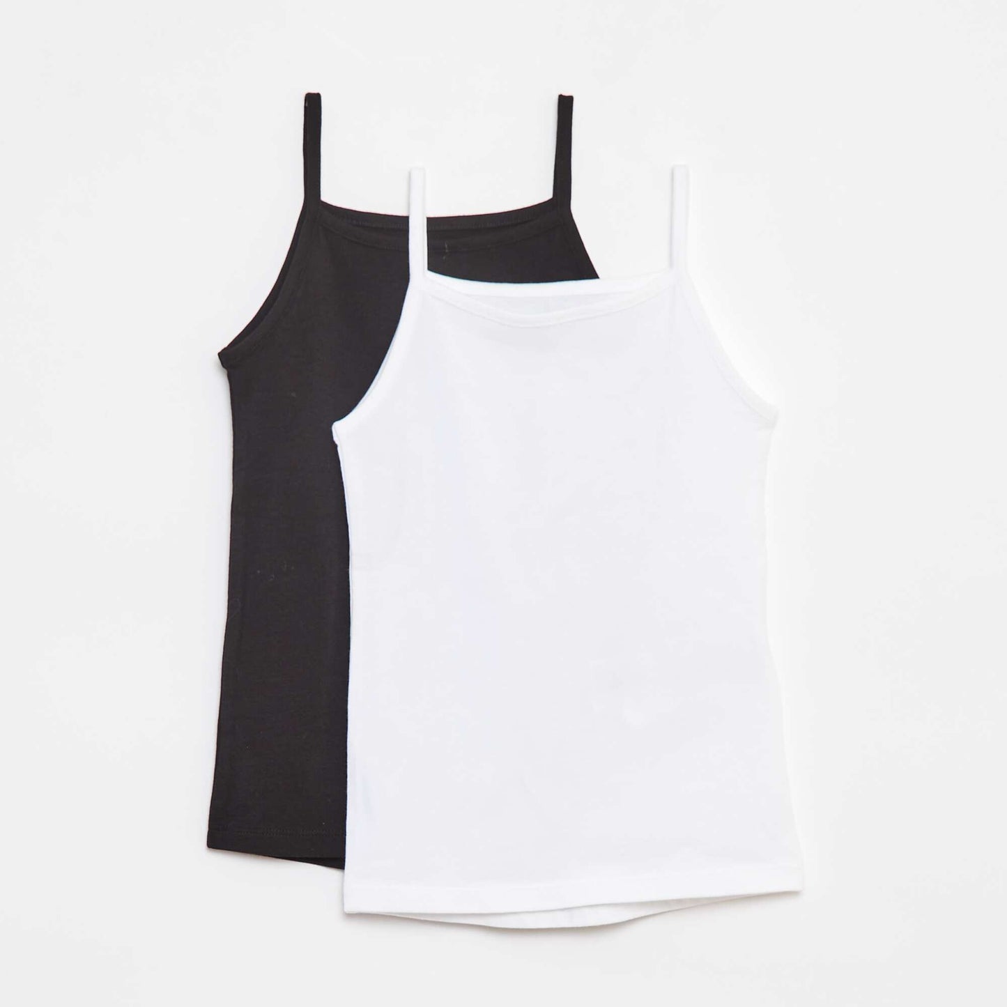 Lot de 2 débardeurs en coton stretch NOIR