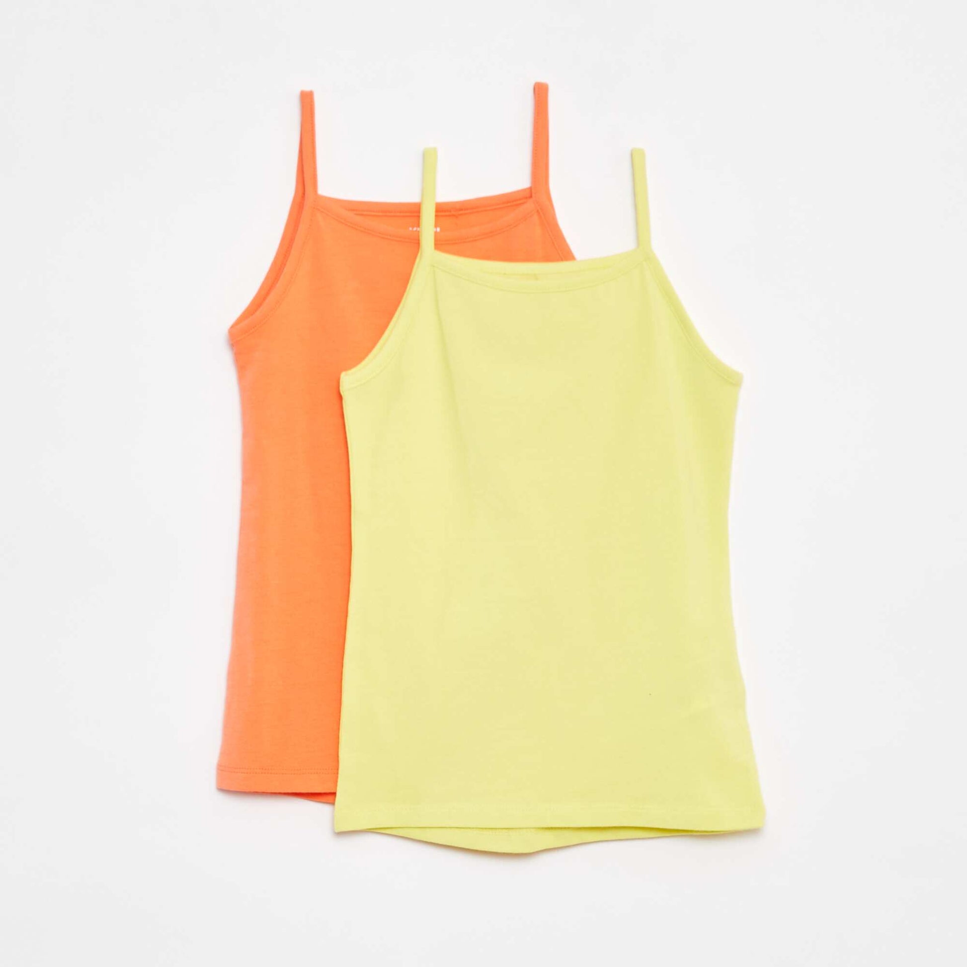Lot de 2 débardeurs en coton stretch JAUNE