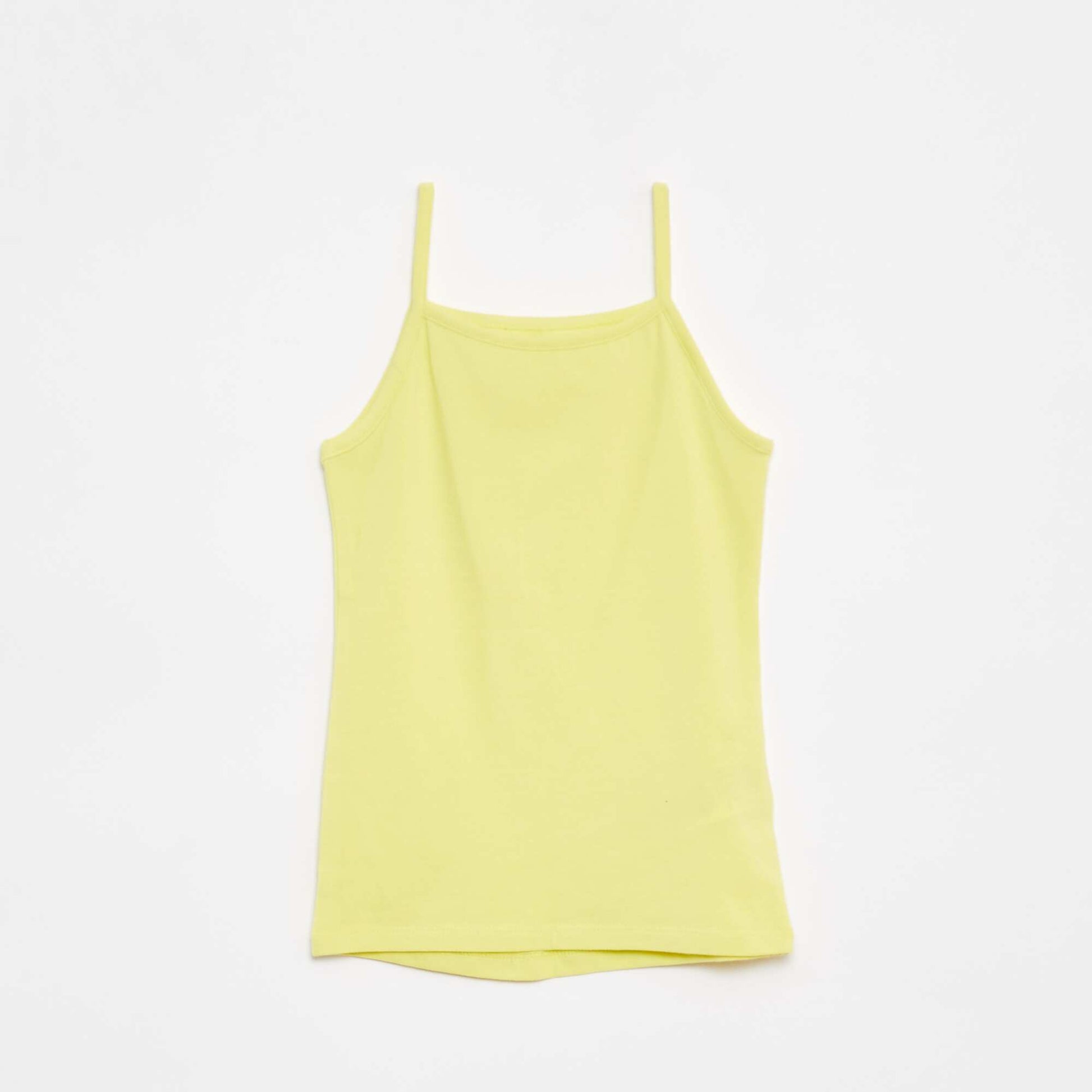 Lot de 2 débardeurs en coton stretch JAUNE