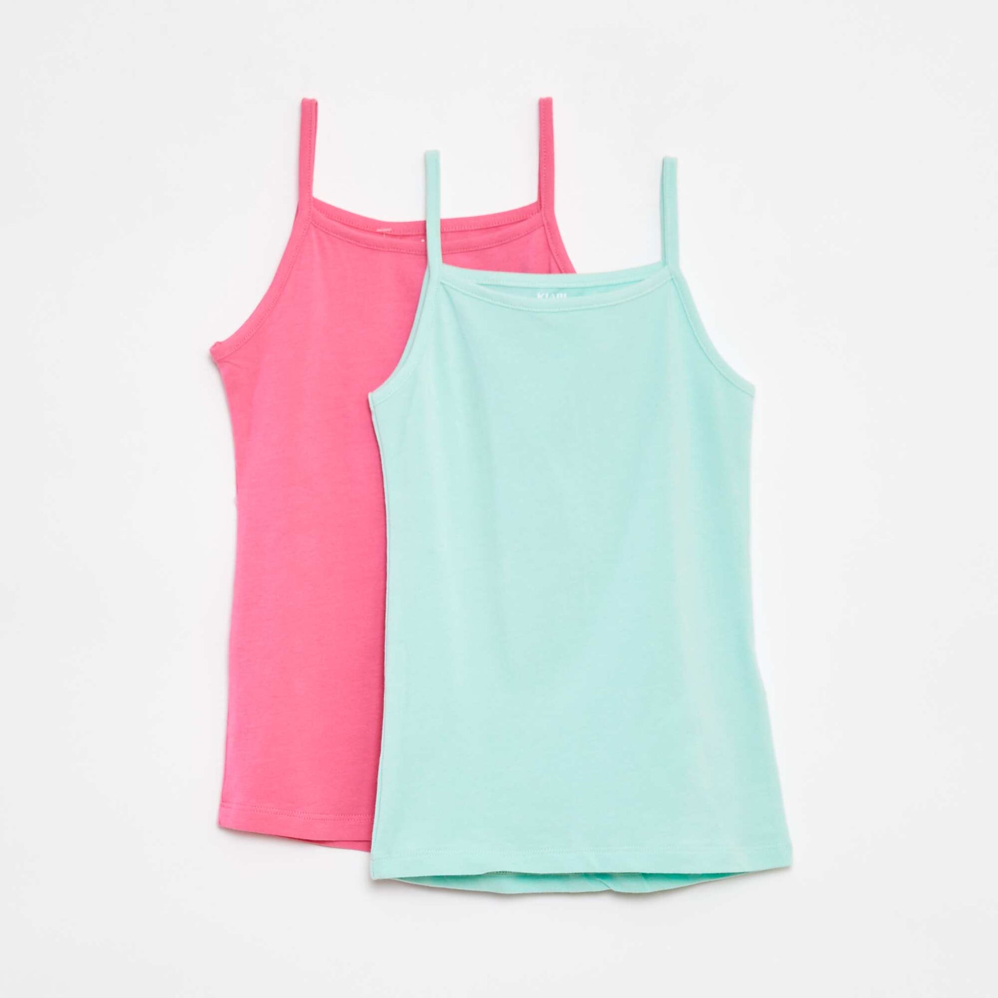 Lot de 2 débardeurs en coton stretch ROSE