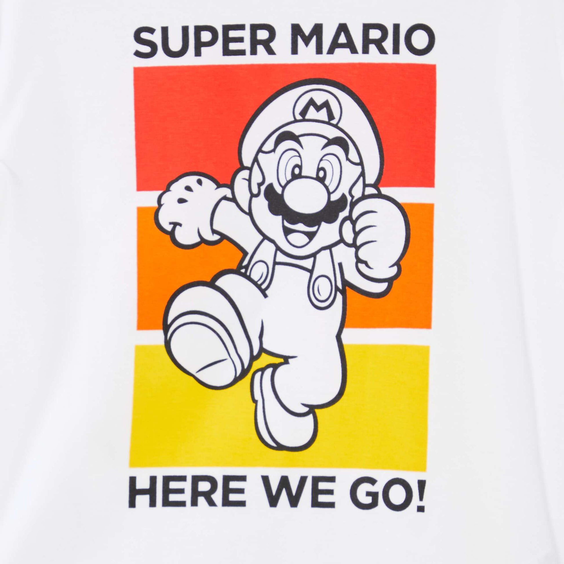 T-shirt 'Mario' 'Super Nintendo' BLANC