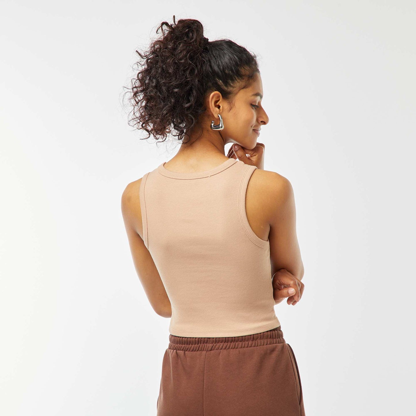 Débardeur à encolure américaine BEIGE