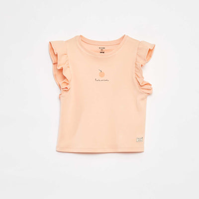 T-shirt à volants - cradle to cradle ORANGE