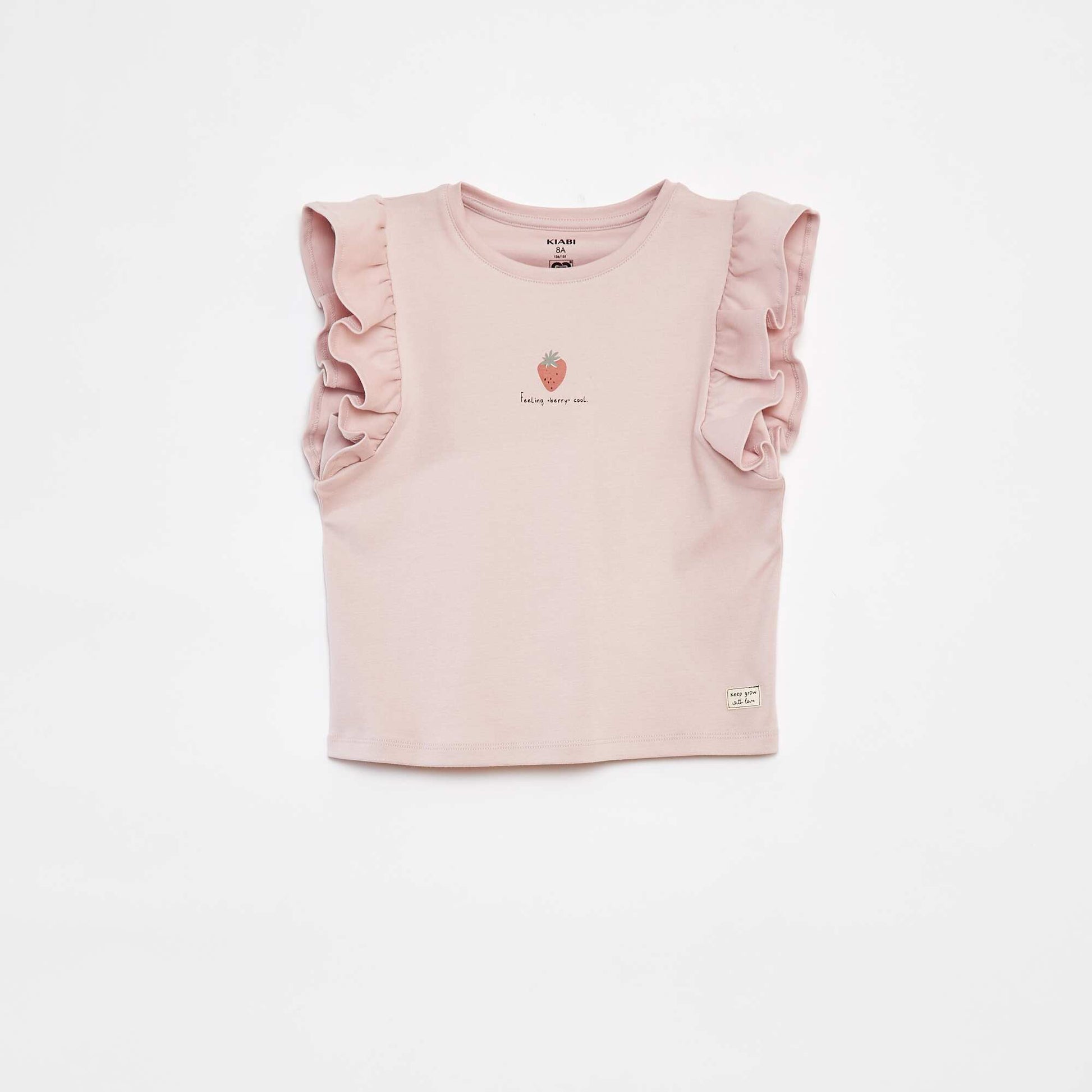 T-shirt à volants - cradle to cradle ROUGE