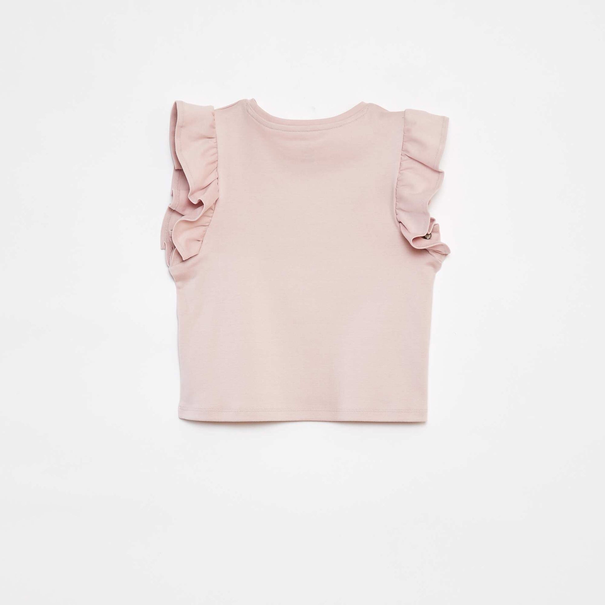 T-shirt à volants - cradle to cradle ROUGE