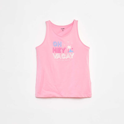 Débardeur en jersey imprimé ROSE