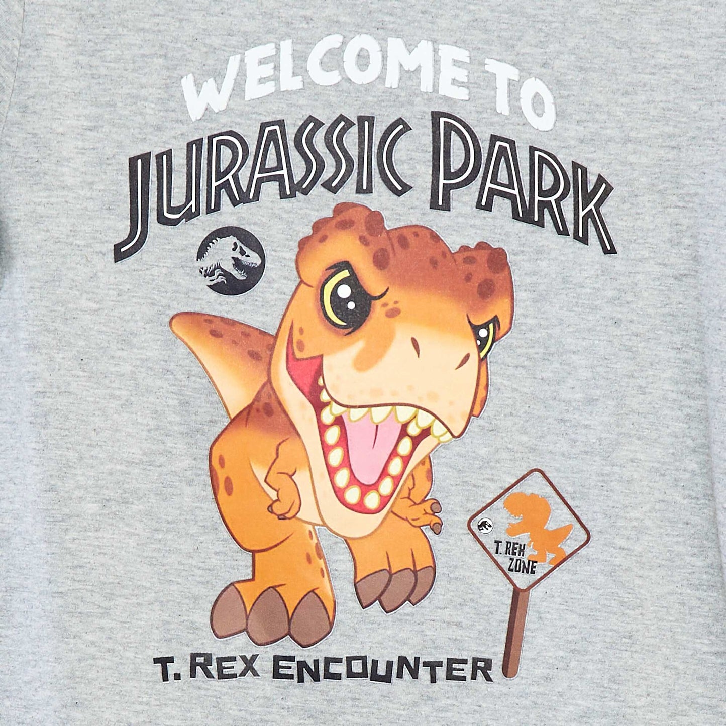 T-shirt à manches courtes 'Jurassic World' GRIS